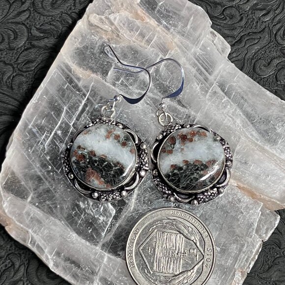 Eudialyte Earrings Stone Crystal Jewelry - Picture 7 of 8